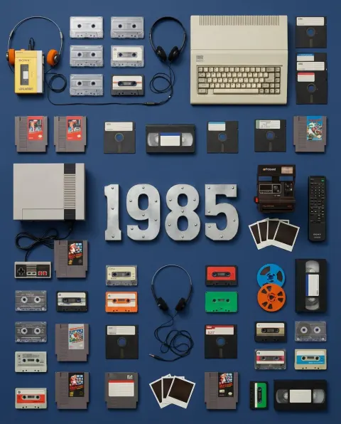 1985 Inventions Flat Lay