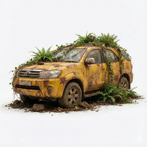 Abandoned Rusty Overgrowth