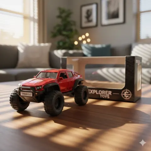 Diecast Toy Car Macro Shot