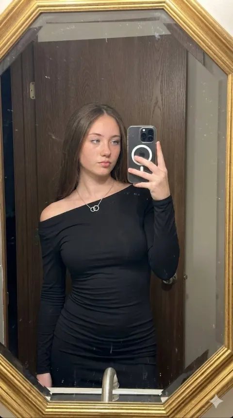 Mirror Selfie in Black Dress