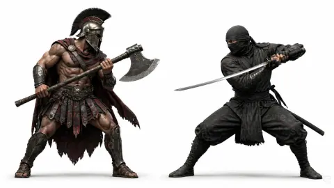 Ninja Katana 3D Game Character