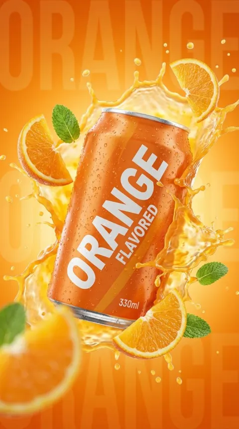 Orange Soda Splash Commercial