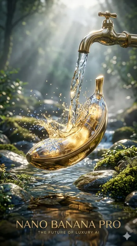 Golden Cup Mountain Stream Luxury Ad
