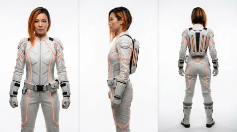 Elegant Scifi Punk Woman Fashion