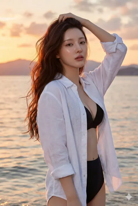 Stunning Golden Hour Beach Fashion