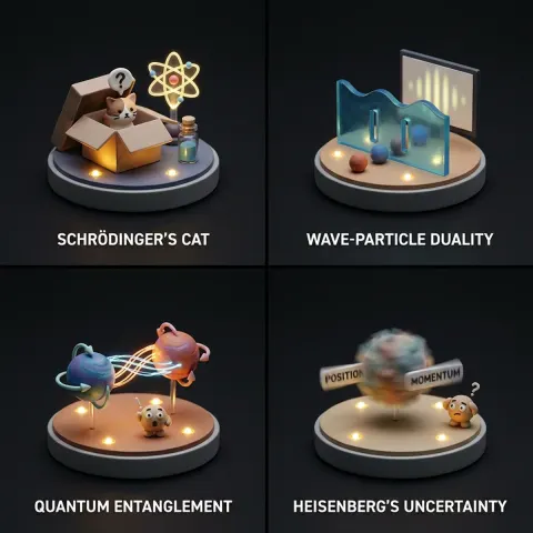 Quantum Mechanics Miniature Diorama Grid