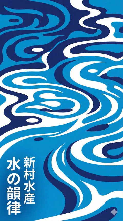 Japanese Water Ripple Minimalist Poster