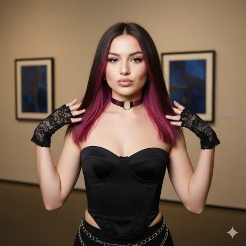 Y2K Influencer Flash Portrait
