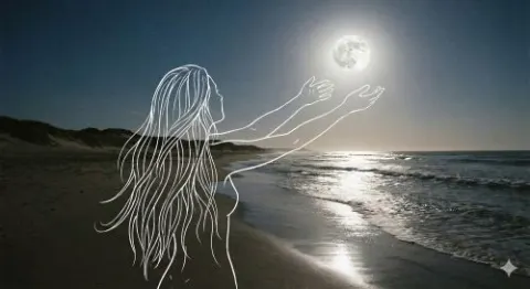 Hand-drawn white outlines to depict figure pose