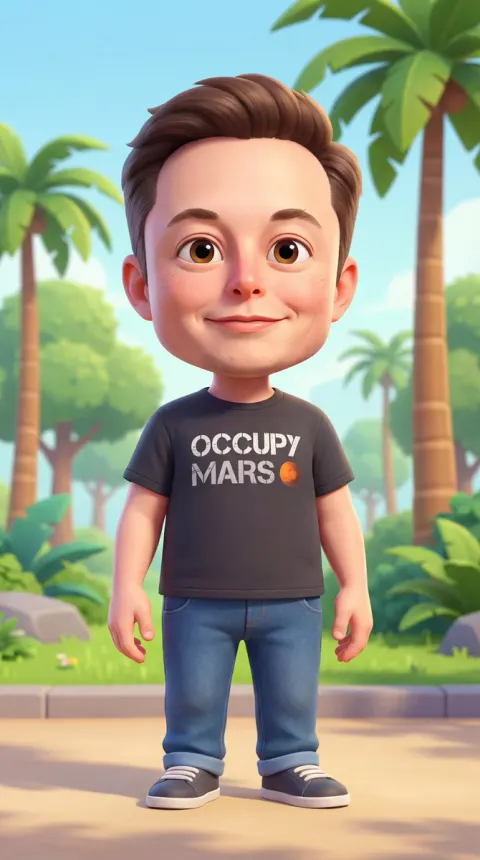 Cute 3D Cartoon Kid Character