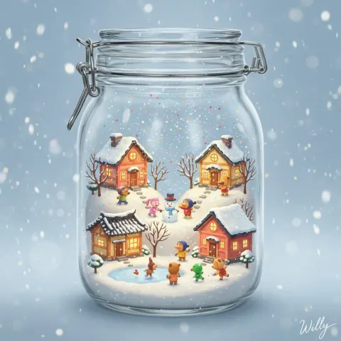 Pororo Miniature Snow Globe