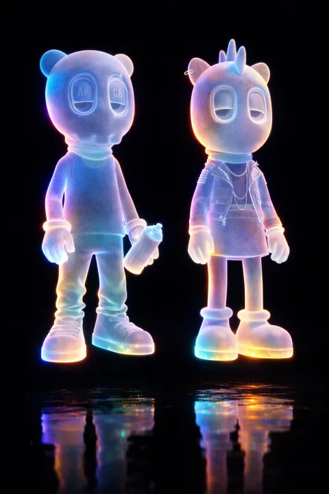 Holographic Levitating Character