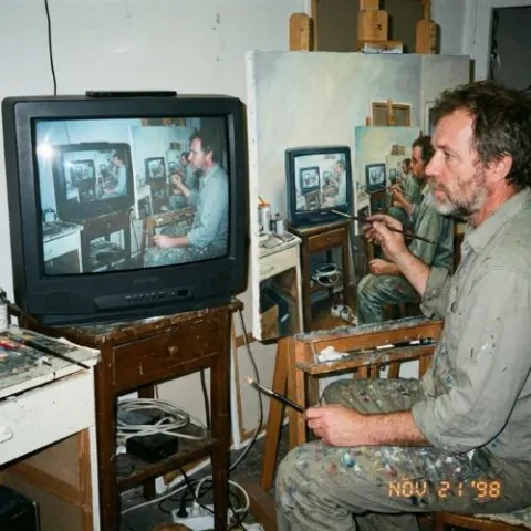 Recursive photograph with time stamp