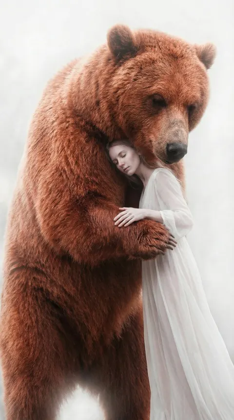 Gentle Embrace of Giant Bear