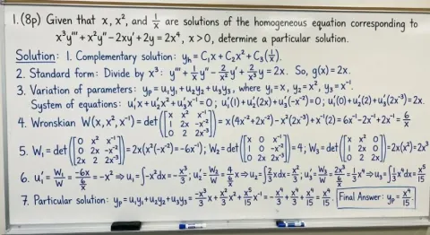 Solve math problem on whiteboard
