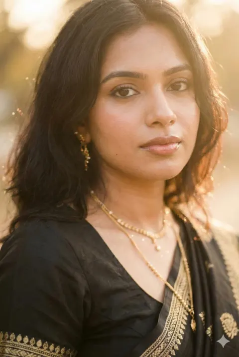 Soft Glam Saree Portrait Close-Up