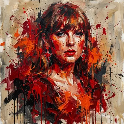 Explosive Abstract Expressionist Portrait