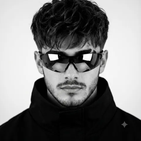 Monochrome Fashion Editorial Portrait