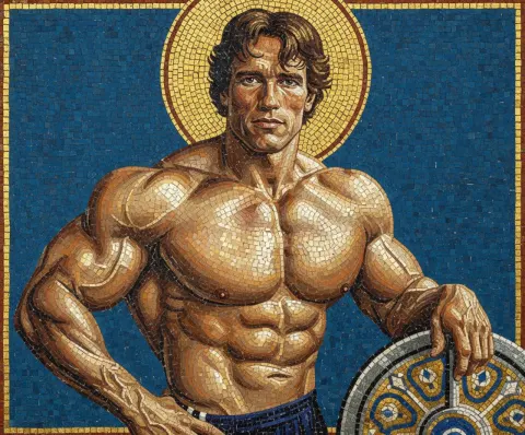 Byzantine Mosaic Hero Barbell Shield