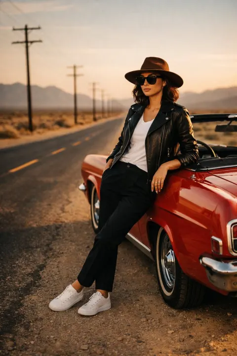 Vintage Desert Fashion Portrait
