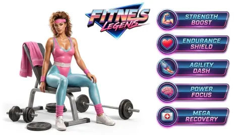 3D Fitness Game Start Screen
