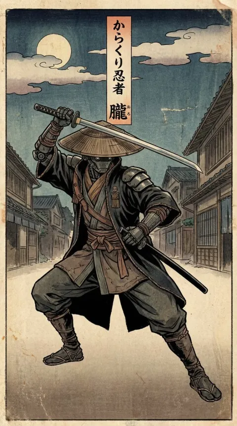 Karakuri Ninja Oboro: Edo-Style Print