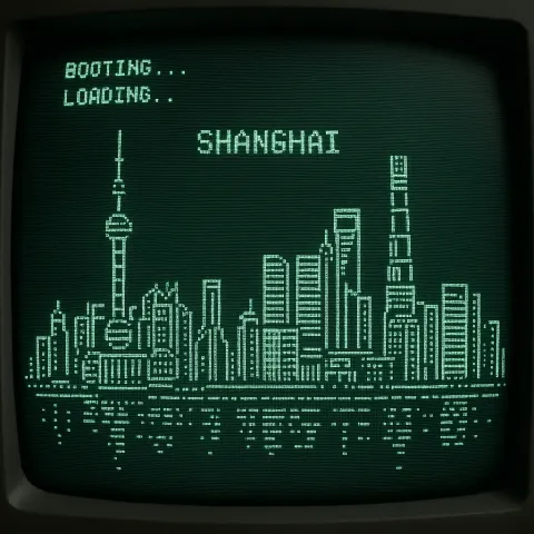 Retro CRT Computer Boot Screen
