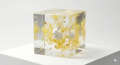 Gemini Epoxy Resin Art Cubes