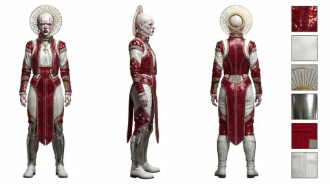 Character Design Three-View Sheet