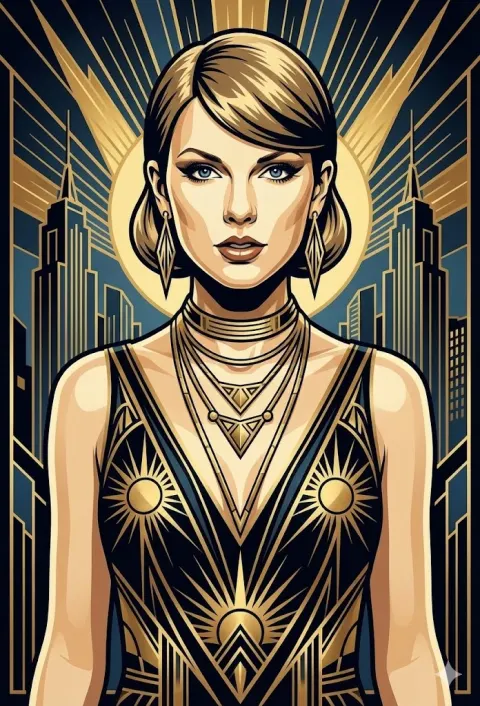 Art Deco Jazz Age Portrait