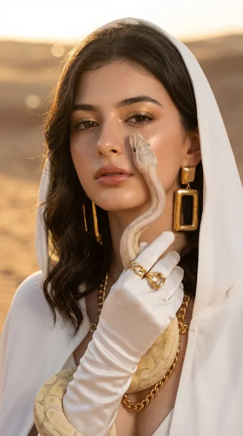 Desert Python Fashion Portrait