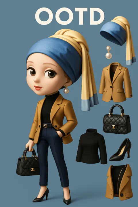 Famous Painting Character OOTD