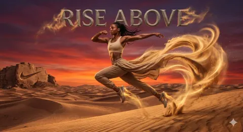 Surreal Desert Athletic Leap
