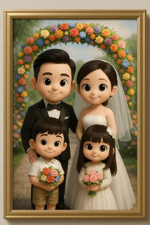 Family Wedding Photo (Q-version)