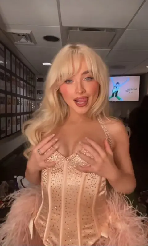 Blonde Playful Backstage