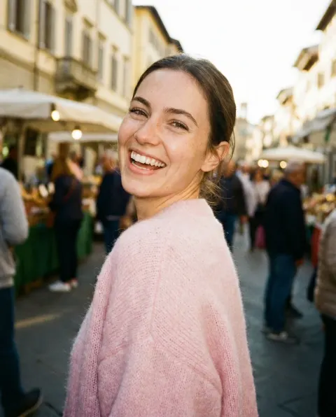 Candid Smile Street Style Capture