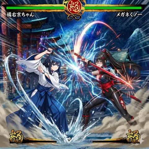 Samurai Shodown Ukyo vs Kunoichi