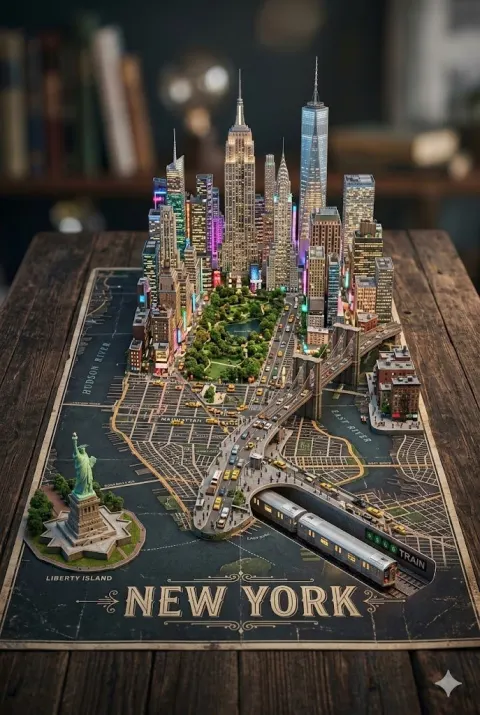 3D New York City Street Map