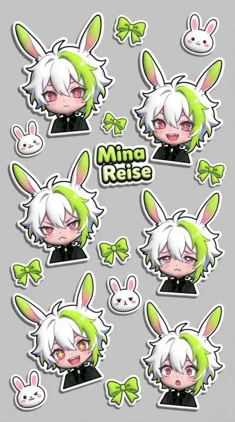 Cute Chibi Sticker Sheet