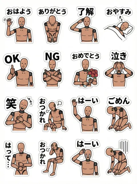Doll Character Sticker Sheet