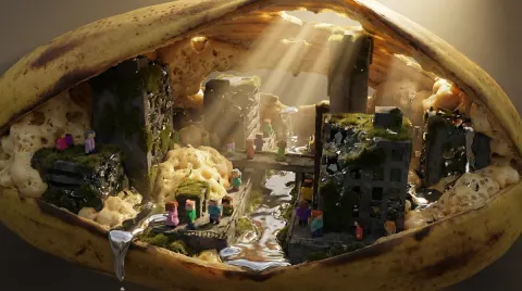 Nano City Inside Banana Peel