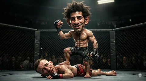 Stylized 3D Fighter Caricature