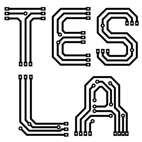 PCB Trace Typography Art