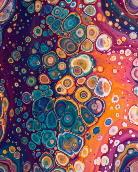 Vibrant Abstract Fluid Art