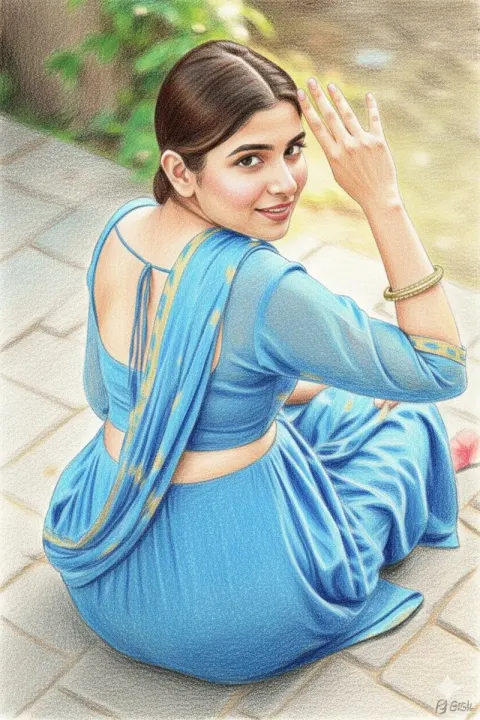 Warm Hand-Drawn Colored Pencil Art