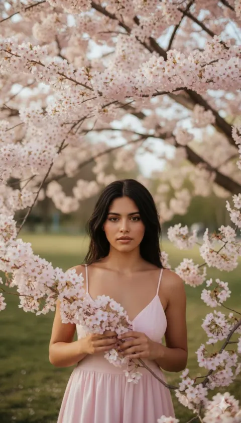 Spring Cherry Blossom Portrait