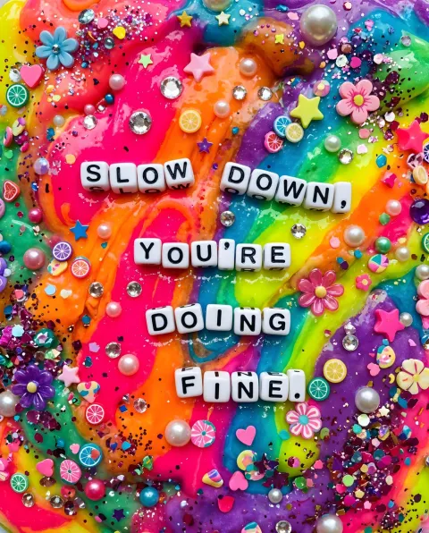 Rainbow Slime Sparkle Collage