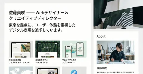 Fictional Designer Portfolio Showcase
