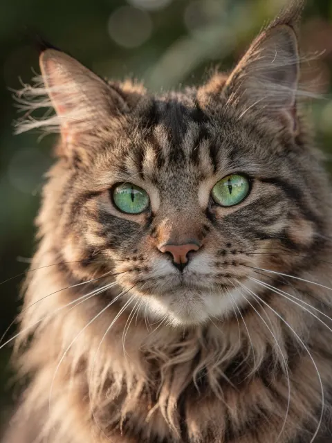 Hyper-Realistic Fluffy Maine Coon Cat