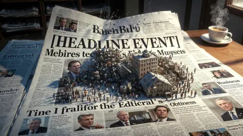 Epic 3D Newspaper Unfolding